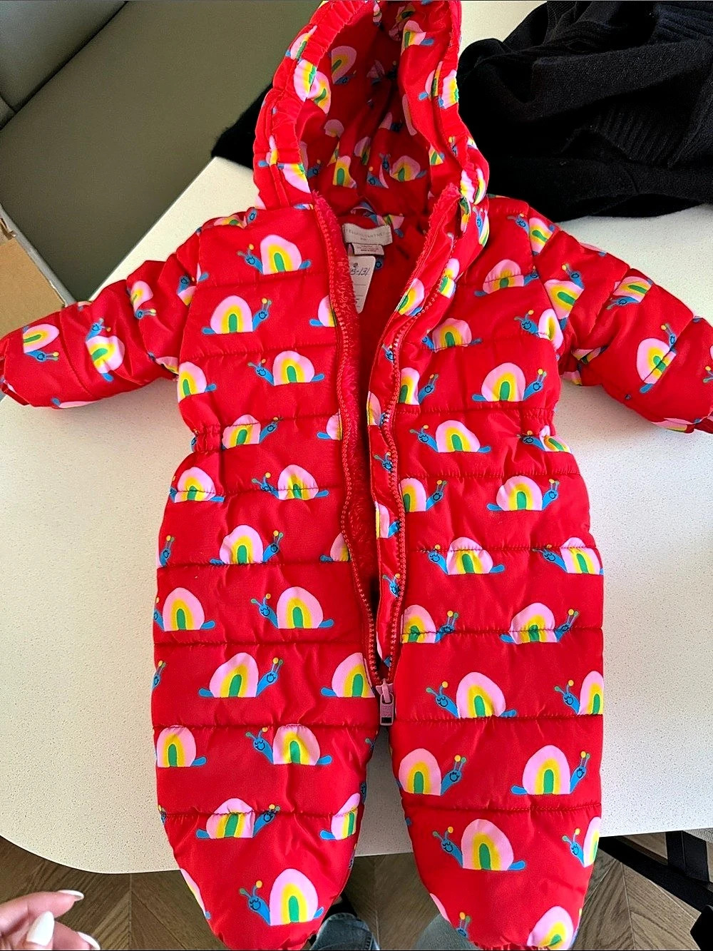 Stella McCartney Rainbow Snail Hooded Footie Size 3M